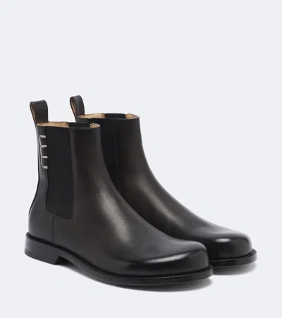 Jw Anderson Leather Chelsea Boots In Brown