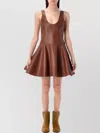 Jw Anderson Leather Circle Skirt Mini Dress