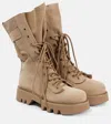 Jw Anderson Combat Leather Boots In Beige