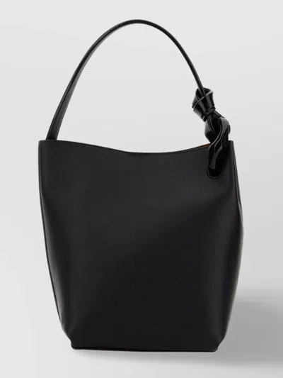 Jw Anderson Black Jwa Corner Bucket Bag In 999 Black