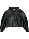 Jw Anderson Cropped Hooded Blouson Jacket In Black