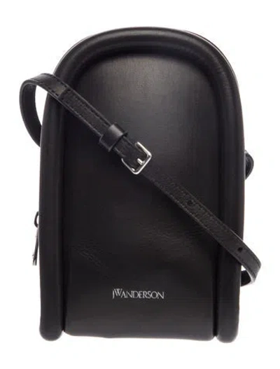 Pre-owned Jw Anderson Leather Crossbody Bag In Black