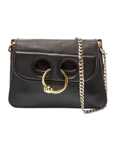 Pre-owned Jw Anderson Leather Crossbody Bag In Black