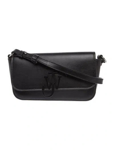 Pre-owned Jw Anderson Leather Crossbody Bag In Black
