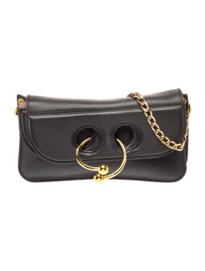 Pre-owned Jw Anderson Leather Crossbody Bag In Black