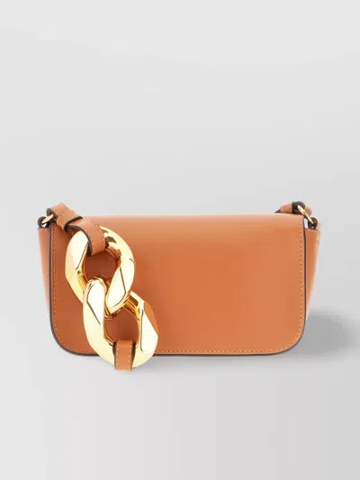 Jw Anderson Leather Crossbody Bag Strap Adjustable In Orange