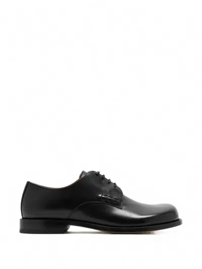 Jw Anderson Leather Derby Shoes In Black