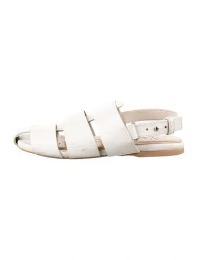 Pre-owned Jw Anderson Leather Flats In Neutrals