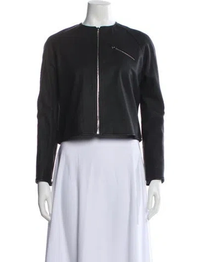 Pre-owned Jw Anderson Leather Fur Jacket In Black