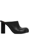 Jw Anderson Black Paw Leather Mules In Black
