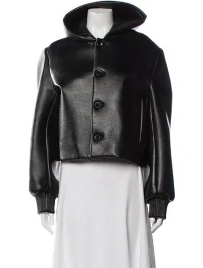 Pre-owned Jw Anderson Leather Jacket In Black