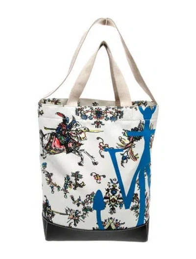 Pre-owned Jw Anderson Leather  Canvas Tote Bag Medium In Multi