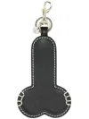Jw Anderson Leather Keyring In Black