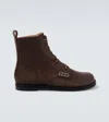 Jw Anderson Leather Lace-up Boots In Brown