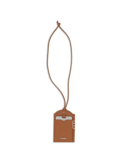 Jw Anderson Leather Loafer Mirror Case In Brown