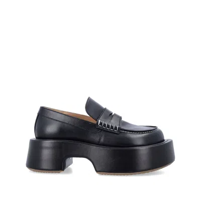Jw Anderson Leather Loafers In Black