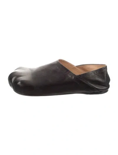 Pre-owned Jw Anderson Leather Loafers In Black