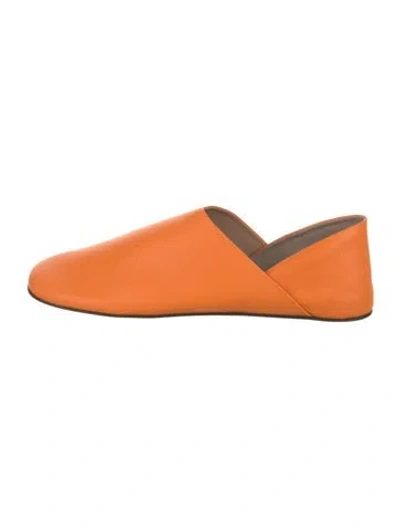 Pre-owned Jw Anderson Leather Loafers In Orange