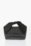 Jw Anderson J. W.anderson Leather Midi Twister Handbag Embellished With Rhinestones In Black