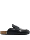 Jw Anderson Leather Mules In Black