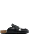 Jw Anderson Leather Mules In Black