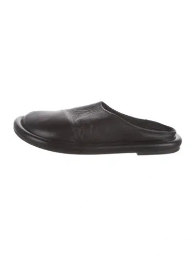 Pre-owned Jw Anderson Leather Mules In Black