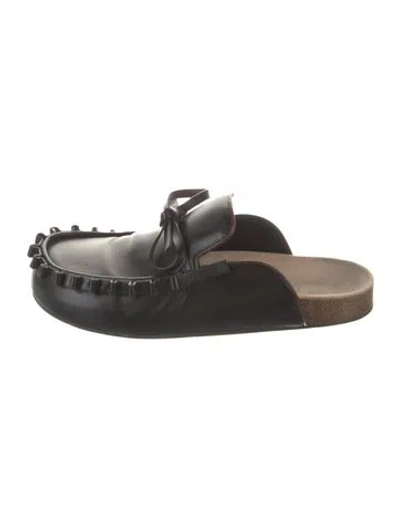 Pre-owned Jw Anderson Leather Mules In Black