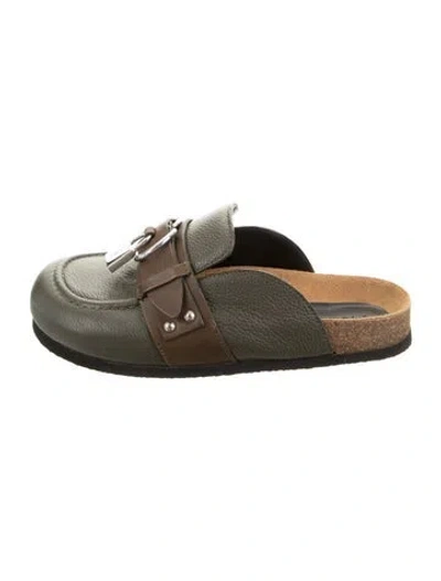 Pre-owned Jw Anderson Leather Mules In Green