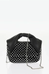 Jw Anderson Leather Nano Twister Mini Bag Embellished With Rhinestones