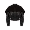 Jw Anderson Oversized-collar Leather Bomber Jacket In Black