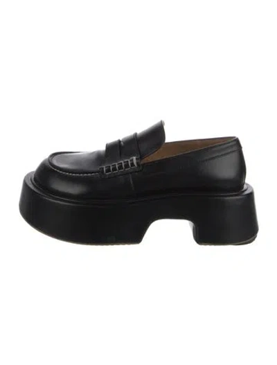 Pre-owned Jw Anderson Leather Oxfords In Black