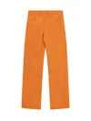 Jw Anderson Orange Leather Pant In Orange