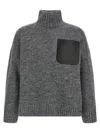 Jw Anderson J. W. Anderson Leather Patch Pocket Jumper In Gray