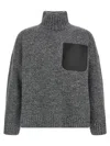 Jw Anderson J. W. Anderson Leather Patch Pocket Jumper In Gray