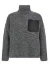 Jw Anderson J. W. Anderson Leather Patch Pocket Jumper In Gray