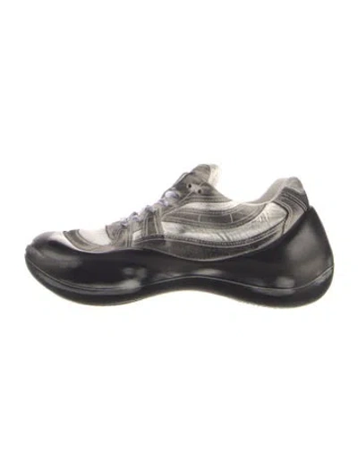 Pre-owned Jw Anderson Leather Printed Sneakers In Multi