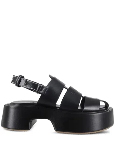 Jw Anderson Leather Pumps In 黑色