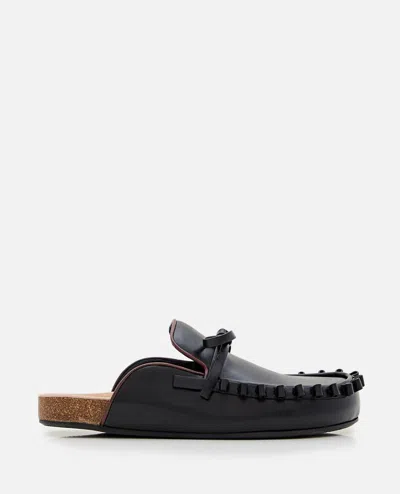 Jw Anderson Leather Sabot In Black