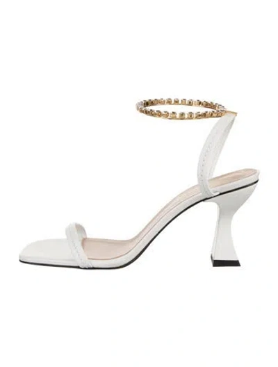 Pre-owned Jw Anderson Leather Sandals In White