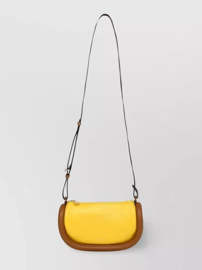 Jw Anderson Leather Shoulder Bag Adjustable Strap In Yellow