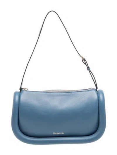 Pre-owned Jw Anderson Leather Shoulder Bag In Blue