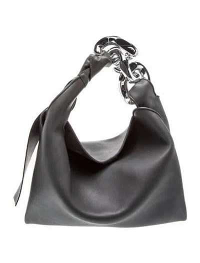 Pre-owned Jw Anderson Leather Shoulder Bag In Gray