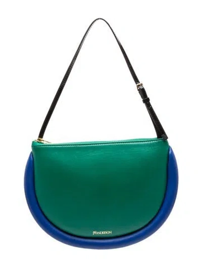 Pre-owned Jw Anderson Leather Shoulder Bag In Green