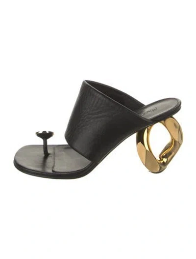 Pre-owned Jw Anderson Leather Slides In Multi