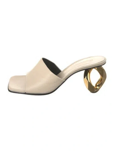 Pre-owned Jw Anderson Leather Slides In Neutrals