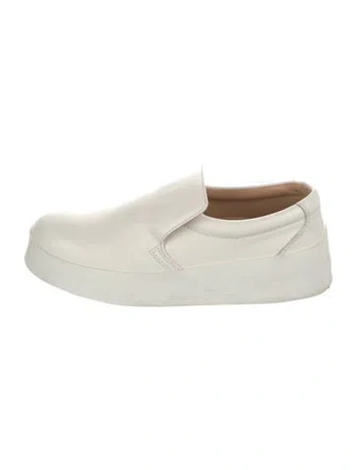 Pre-owned Jw Anderson Leather Sneakers In White