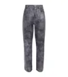 Jw Anderson Leather Textured-effect Trousers In Grey