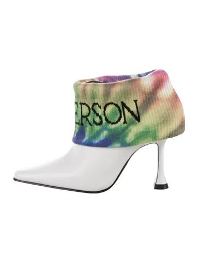 Pre-owned Jw Anderson Leather Tie-dye Print Pumps In Green