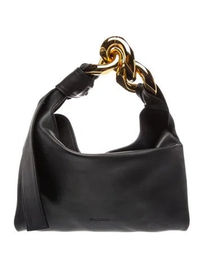 Pre-owned Jw Anderson Leather Top Handle Bag In Black