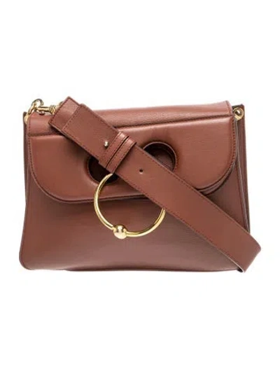 Pre-owned Jw Anderson Leather Top Handle Bag In Brown